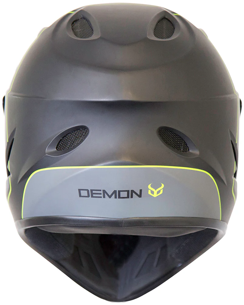 Demon Podium Full Face Bicycle Helmet- Black/Grey - Image 3