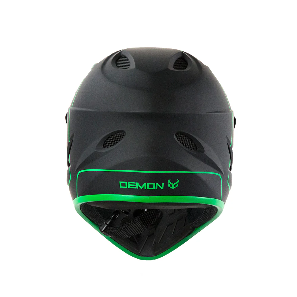 Demon Podium Full Face Bicycle Helmet- Black/Green - Image 4