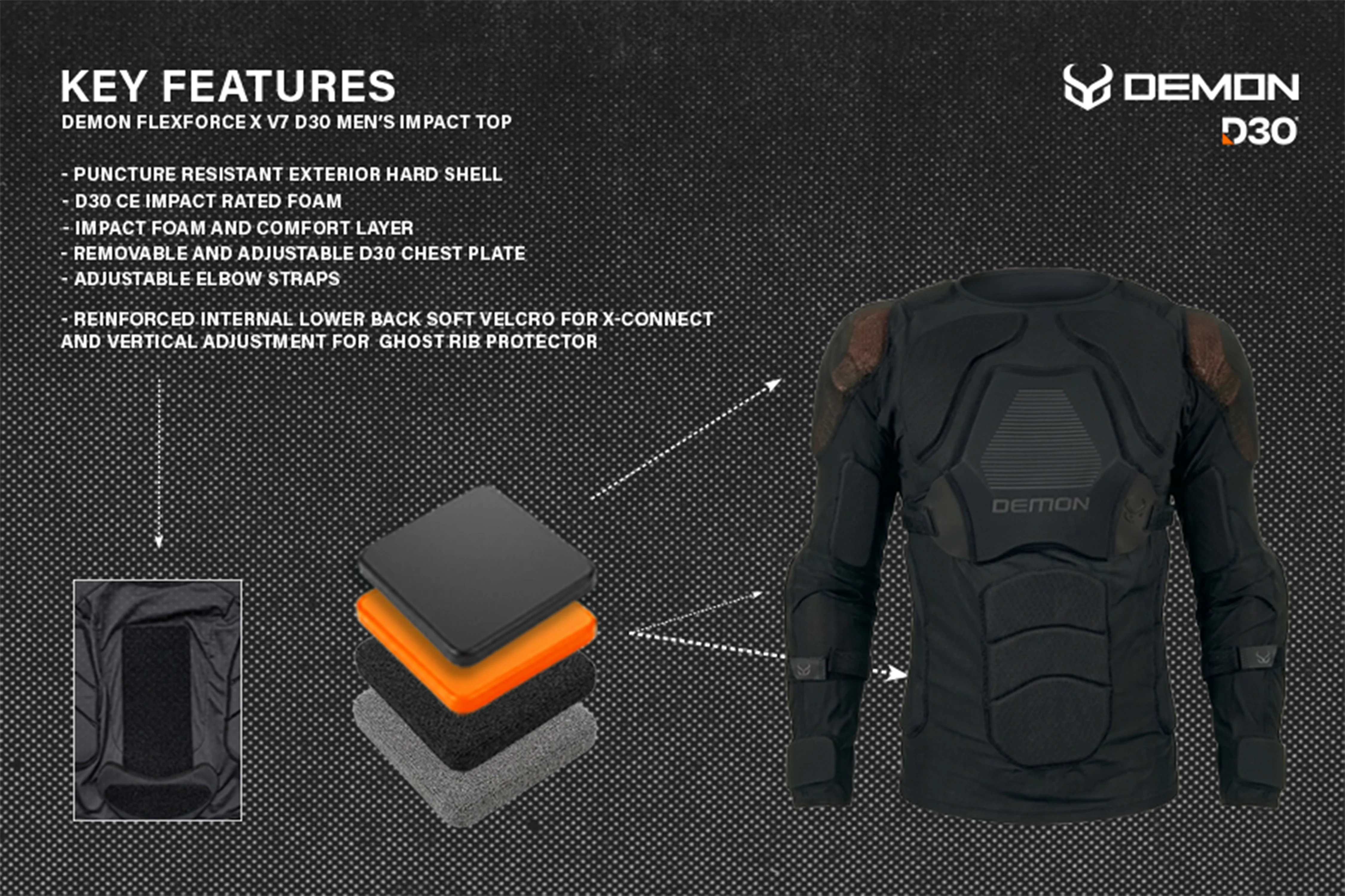 Demon United X V7 D3O® Men's Impact Top - Image 4