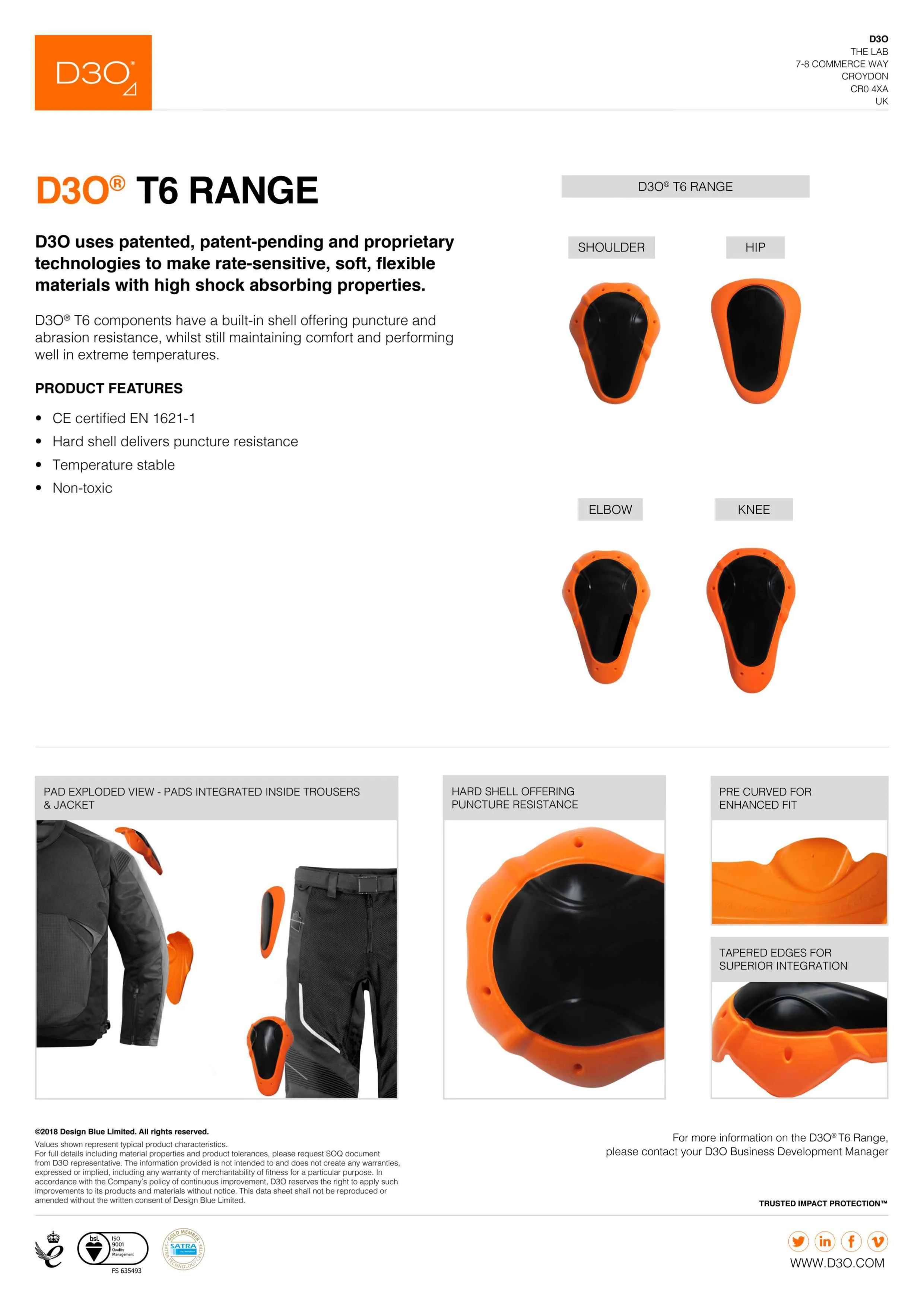 Demon United X V7 D3O® Men's Impact Top - Image 7